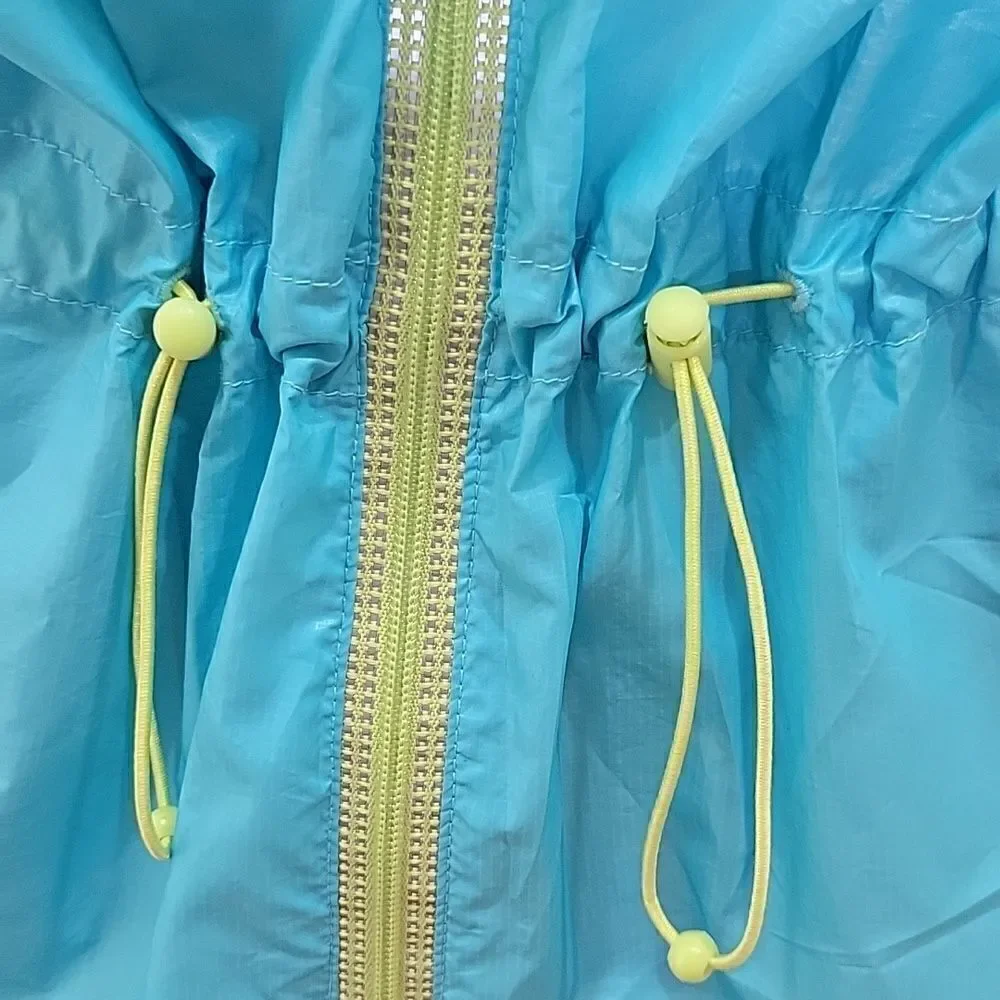 Athleta Turquoise Blue Lightweight Windbreaker Size Medium - Picture 4 of 9